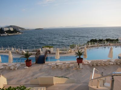 The view of the Aegean from our hotel in Kusadasi.