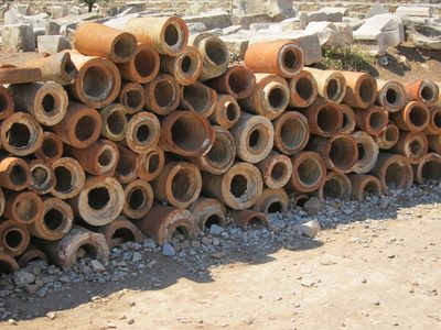 At some point, the Romans switched to lead pipe which...