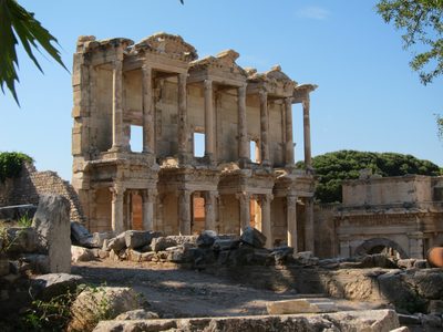 The facade of the library at Ephesus.