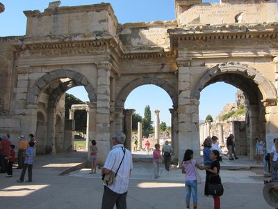 These gates are to the right of the library as shown above.