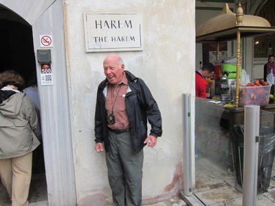 One tourist appears eager to enter the harem