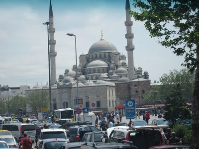 Our first sight of the Aya Sofia (Turkish for Hagia Sophia)