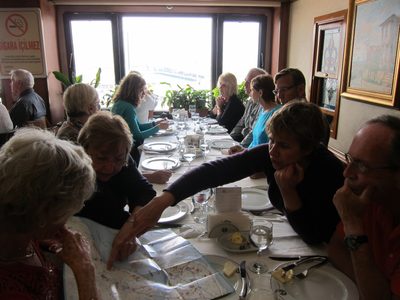 Lunch at a restaurant called Hamdi.  On the second floor...