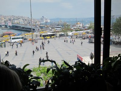 A view from the restaurant window.  We are in the Old...