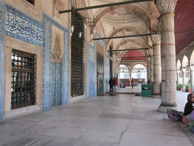 On our way to the Rustem Pasha Mosque - smaller, and not...