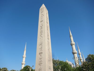 Obelisk shipped from Egypt.  Supposedly one solid piece...