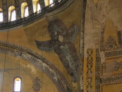 Behind the angel figures is one of the famous...