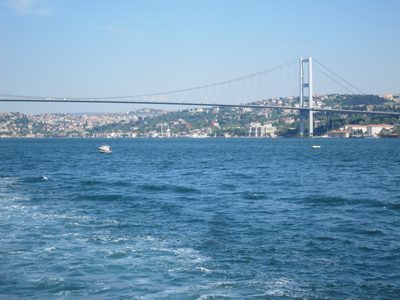 One of two suspension bridges across the Bosphorous. ...