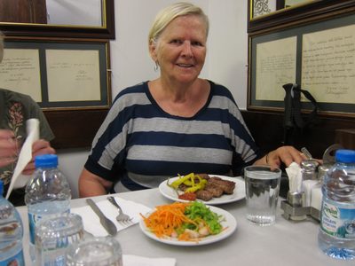 She said to have the meat balls (logs?) with piyaz, a...