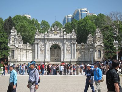 The entrance gate if you came by land.