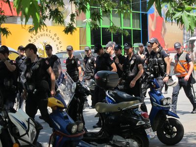 We next spotted the riot police heading to Taksim...