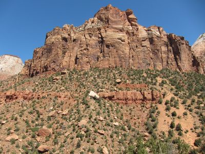 The color of the rocks against the deep blue of the sky...