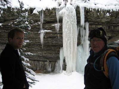 John and Dad in front of the ice floe.