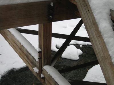 Underside of the bridge, showing the bracing details.