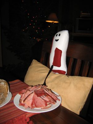This is wrong on so many levels.  Bacon-y  chowing down...