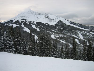Lone Mountain, creating its own weather.