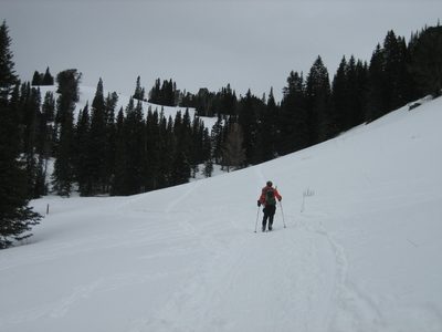 John trekking up the well broken (unlike last year)...