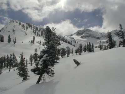 A farewell shot of Alta Peak.