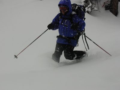 Mr. John Recker, teaching the snow who's boss.
