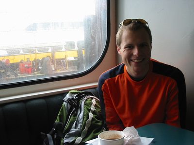 Breakfast on the ferry.