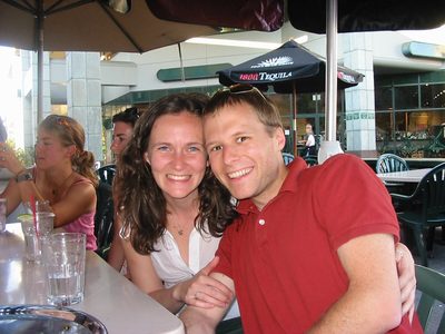 Rachel and John at Anamaria's graduation party.