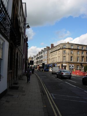 Down High Street, away from Magdalen