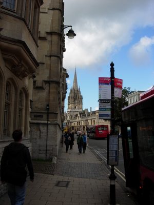 The Oxford Examination School on the left, Brasenose in...