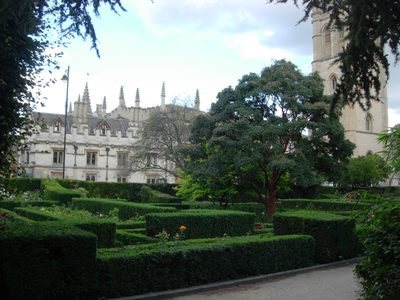 In the Rose Garden opposite my house. Magdalen is in the...