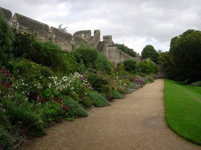 The old city wall (10th century) inside New College...