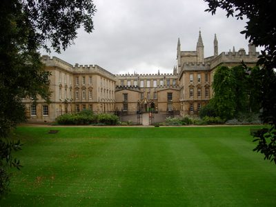 Looking back from the staircase towards the Garden Quad....