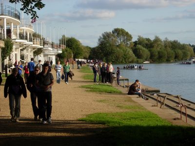 Novice rowers in the river Isis enduring a bracing...