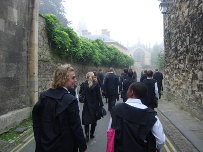 It's quite a sight to see hundreds of students in their...