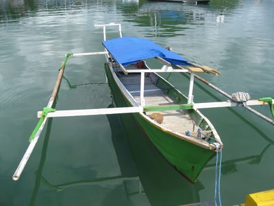 Classic Indonesian "trimaran" fishing boat ... to keep...