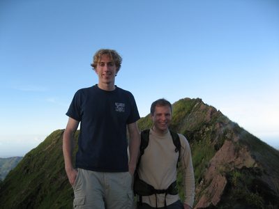 Trevor and John at the top of Ulung Batur, in central Bali.